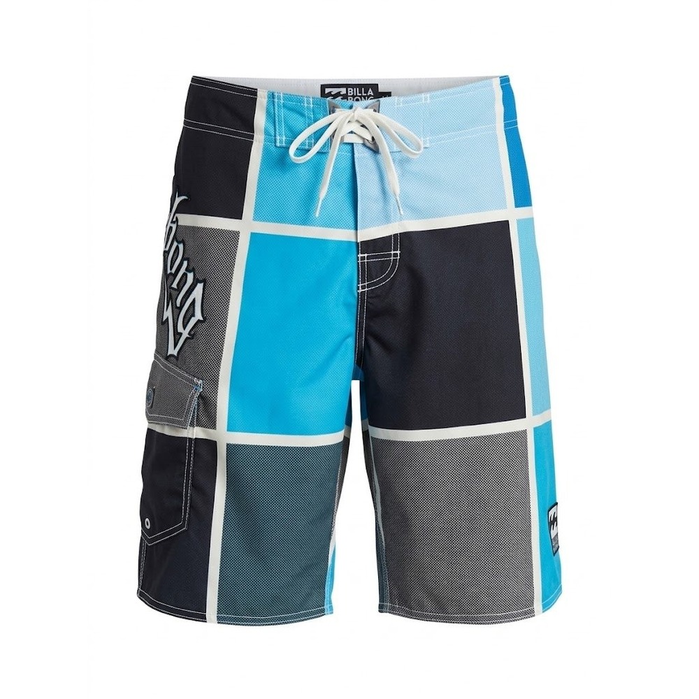 Billabong Mens Blue Colorblock Vtg Board Shorts Swim Trunks Size 30 Wax Comb